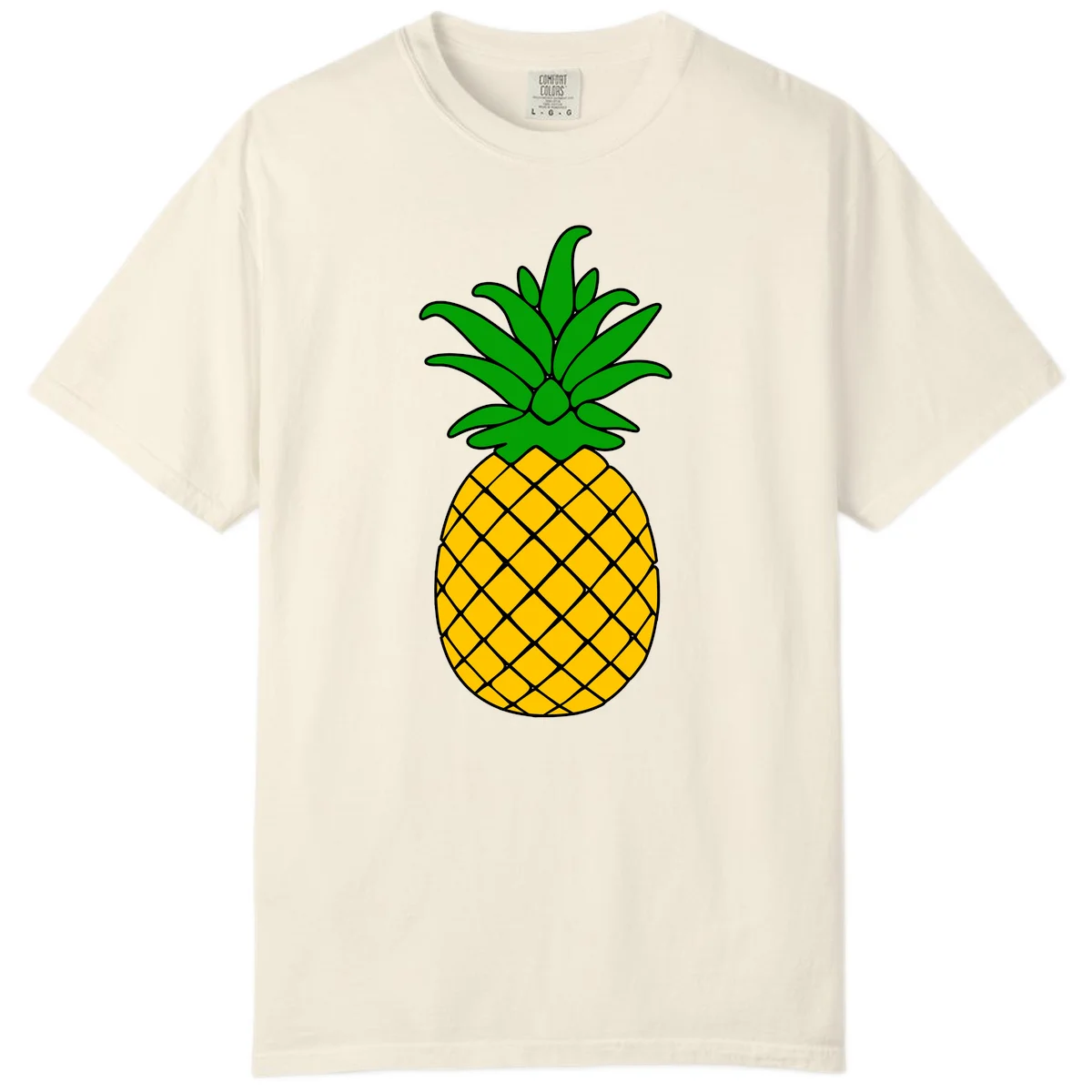 Tropical Pineapple Crown Comfort Color T-Shirt in Ivory