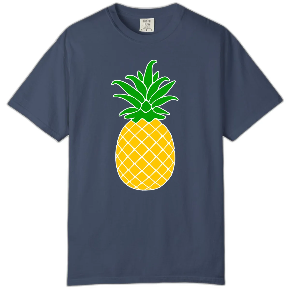 Tropical Pineapple Crown Comfort Color T-Shirt in Midnight