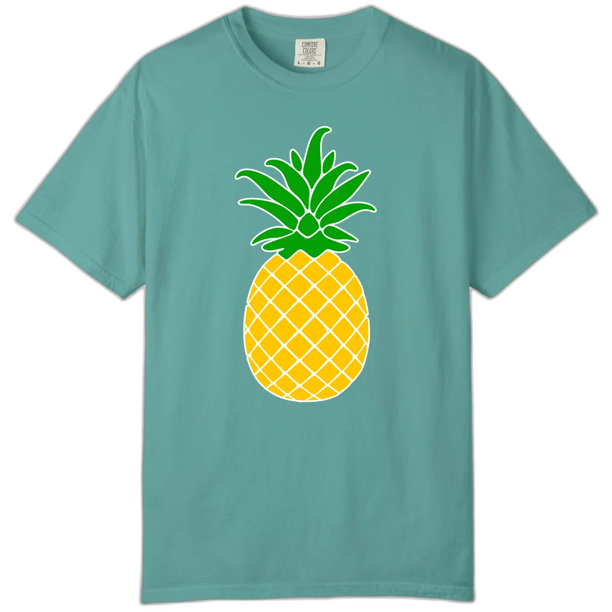 Tropical Pineapple Crown Comfort Color T-Shirt in Seafoam