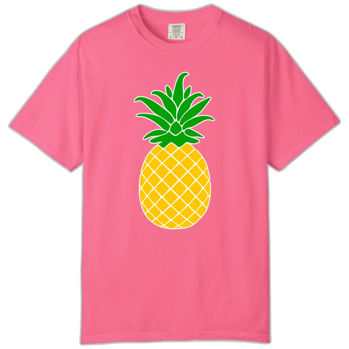 Tropical Pineapple Crown Comfort Color T-Shirt in Crunchberry