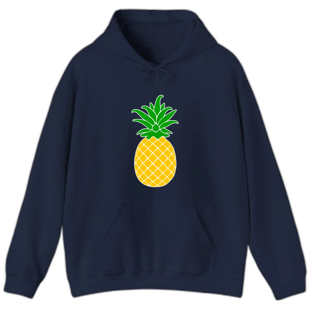 Tropical Pineapple Crown Hoodie in Navy
