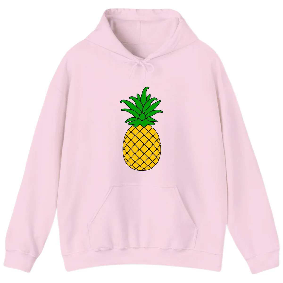 Tropical Pineapple Crown Hoodie in Light Pink