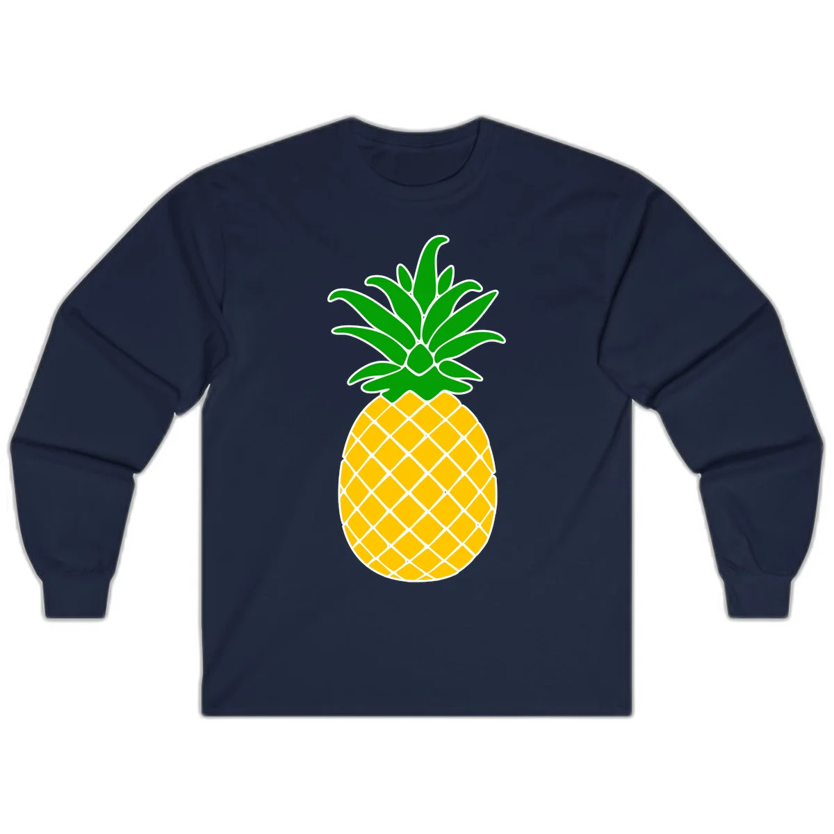 Tropical Pineapple Crown Long Sleeve in Navy