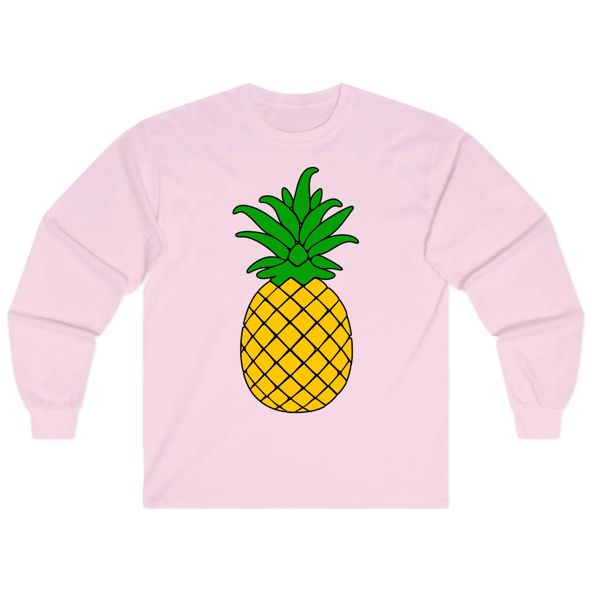 Tropical Pineapple Crown Long Sleeve in Light Pink