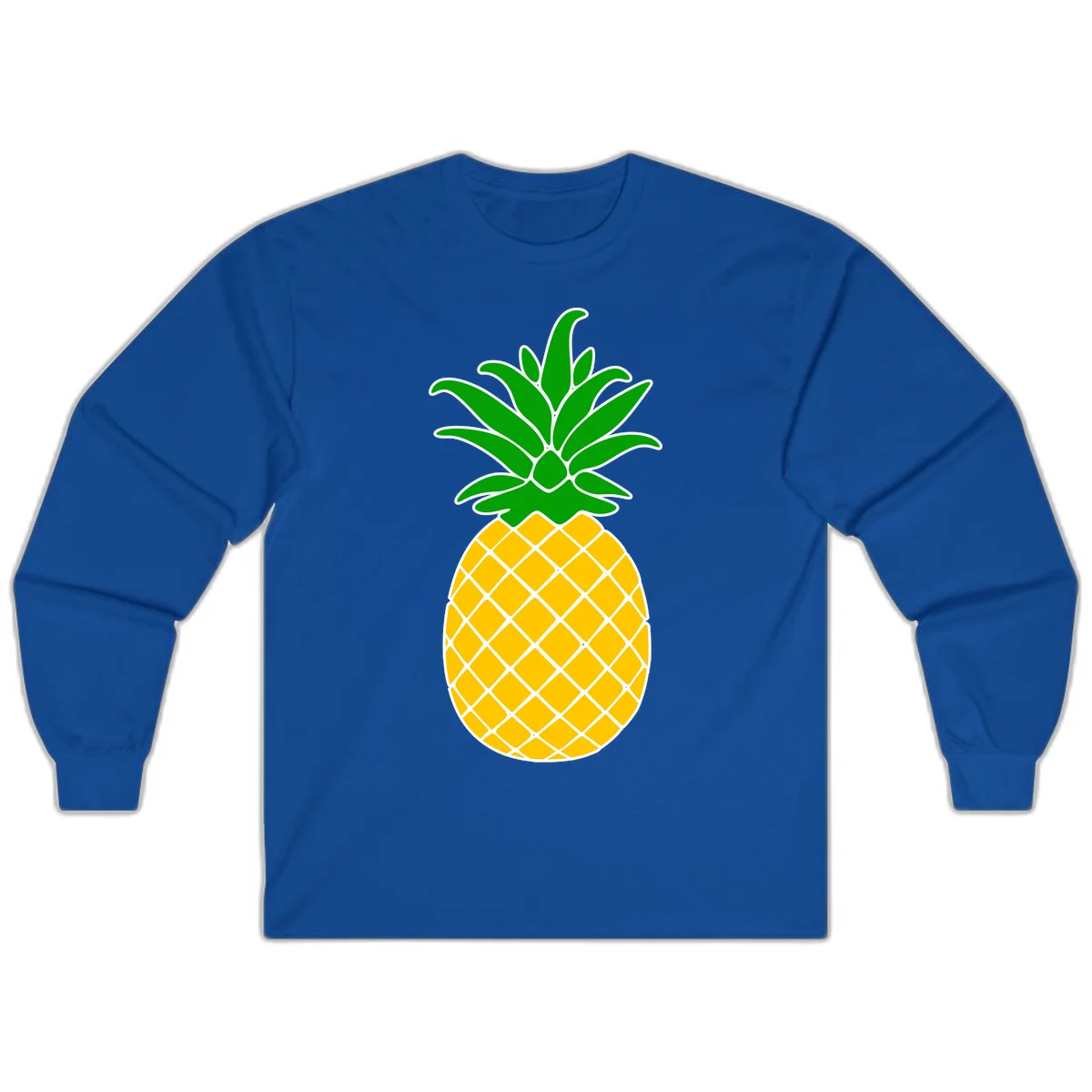 Tropical Pineapple Crown Long Sleeve in Royal