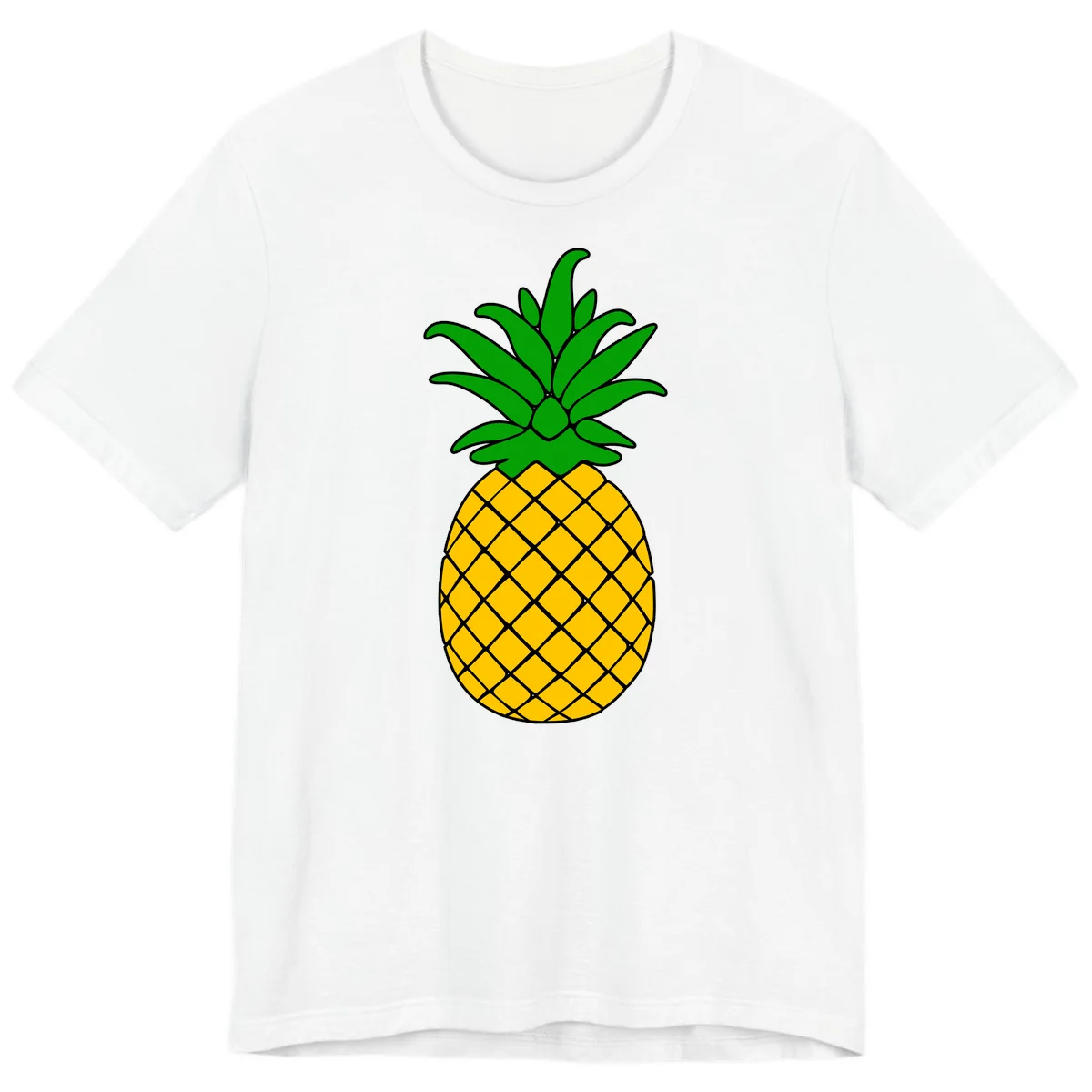 Tropical Pineapple Crown Premium T-Shirt in White