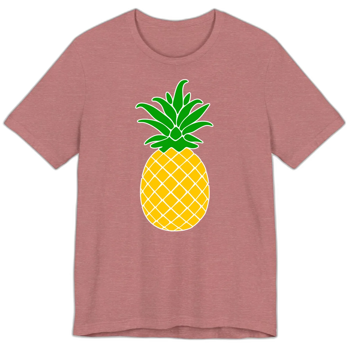 Tropical Pineapple Crown Premium T-Shirt in Heather Mauve
