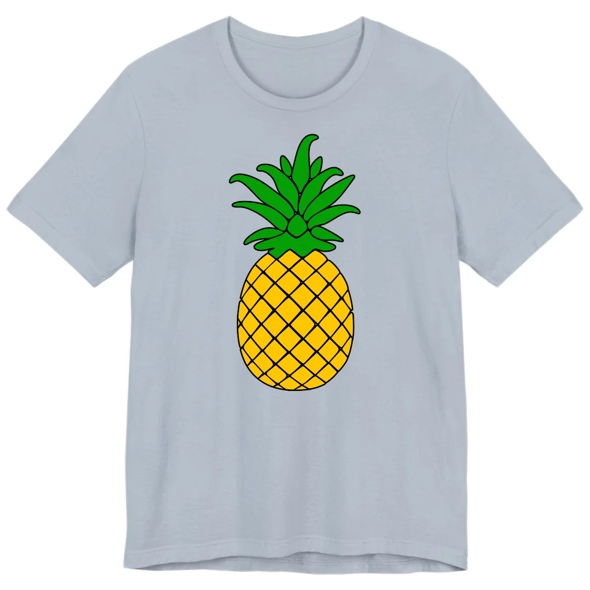 Tropical Pineapple Crown Premium T-Shirt in Light Blue