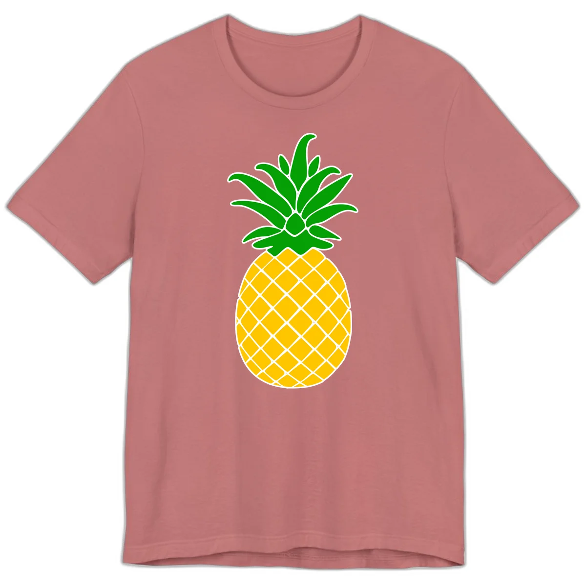 Tropical Pineapple Crown Premium T-Shirt in Mauve
