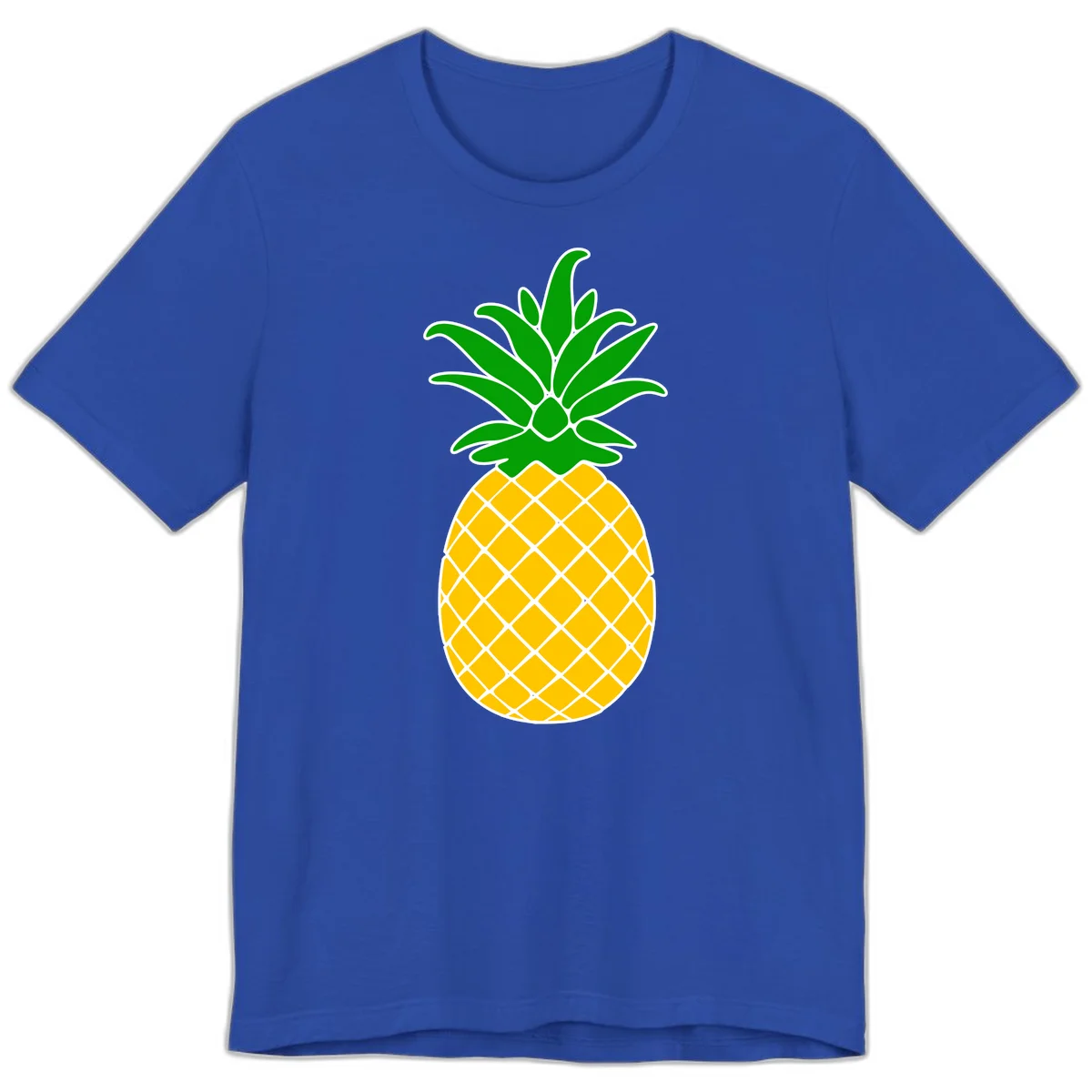 Tropical Pineapple Crown Premium T-Shirt in True Royal
