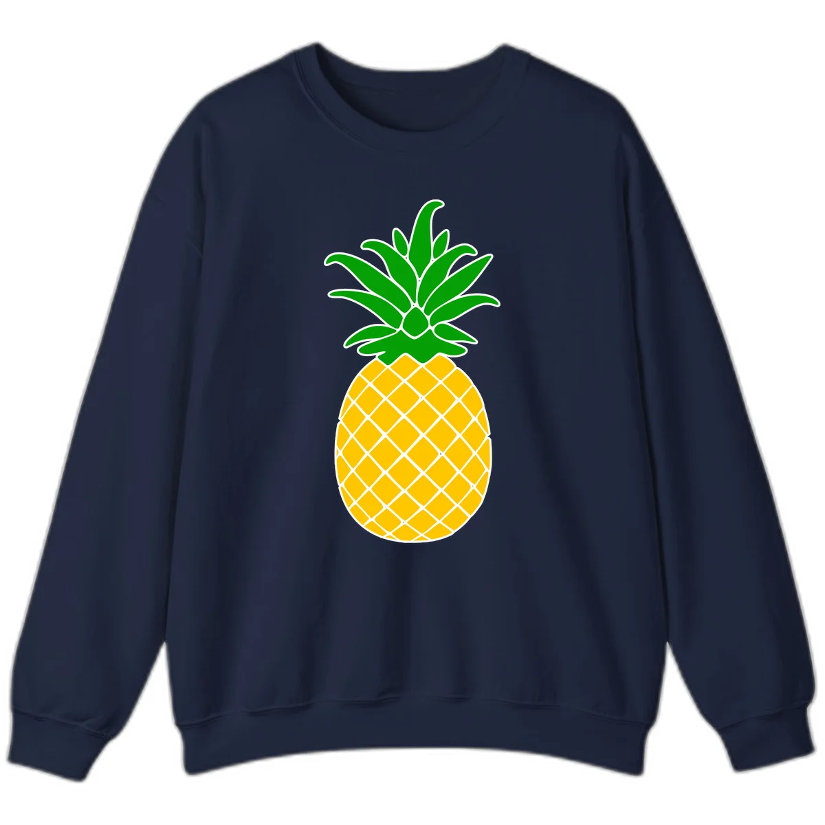 Tropical Pineapple Crown Sweatshirt in Navy