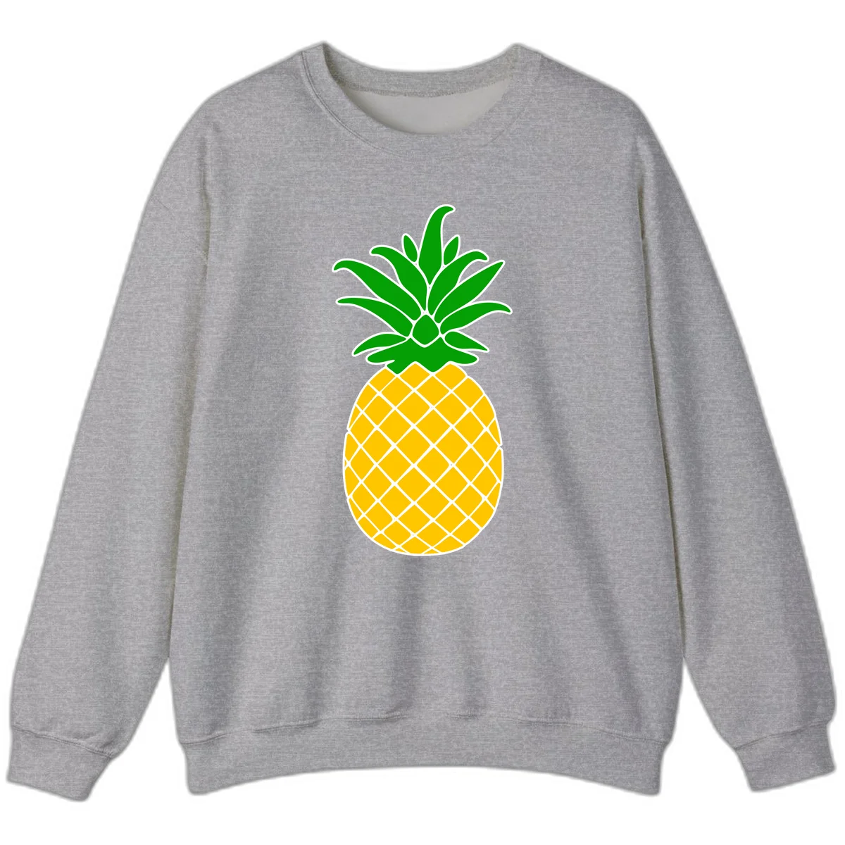 Tropical Pineapple Crown Sweatshirt in Sport Grey