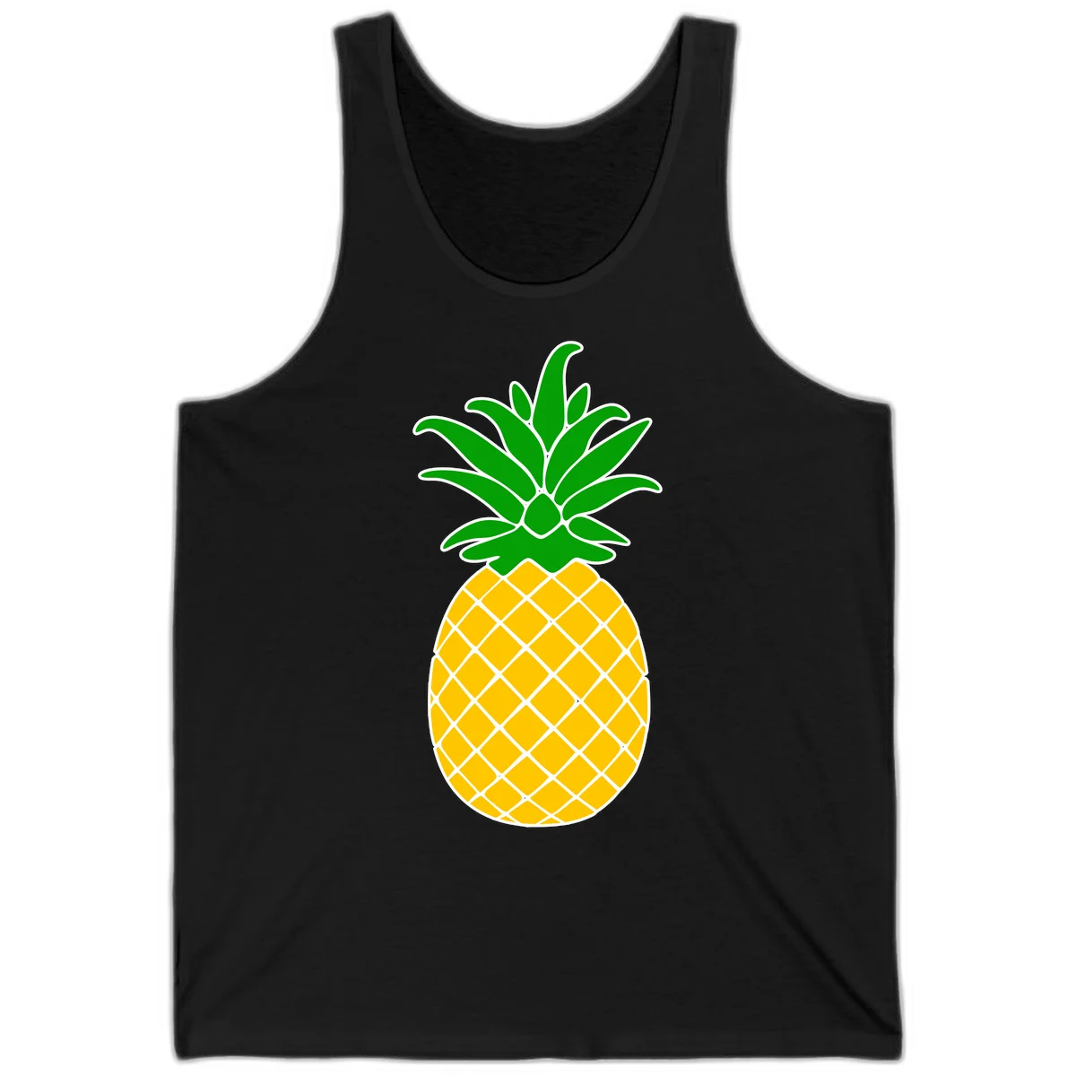 Tropical Pineapple Crown Tank in Black