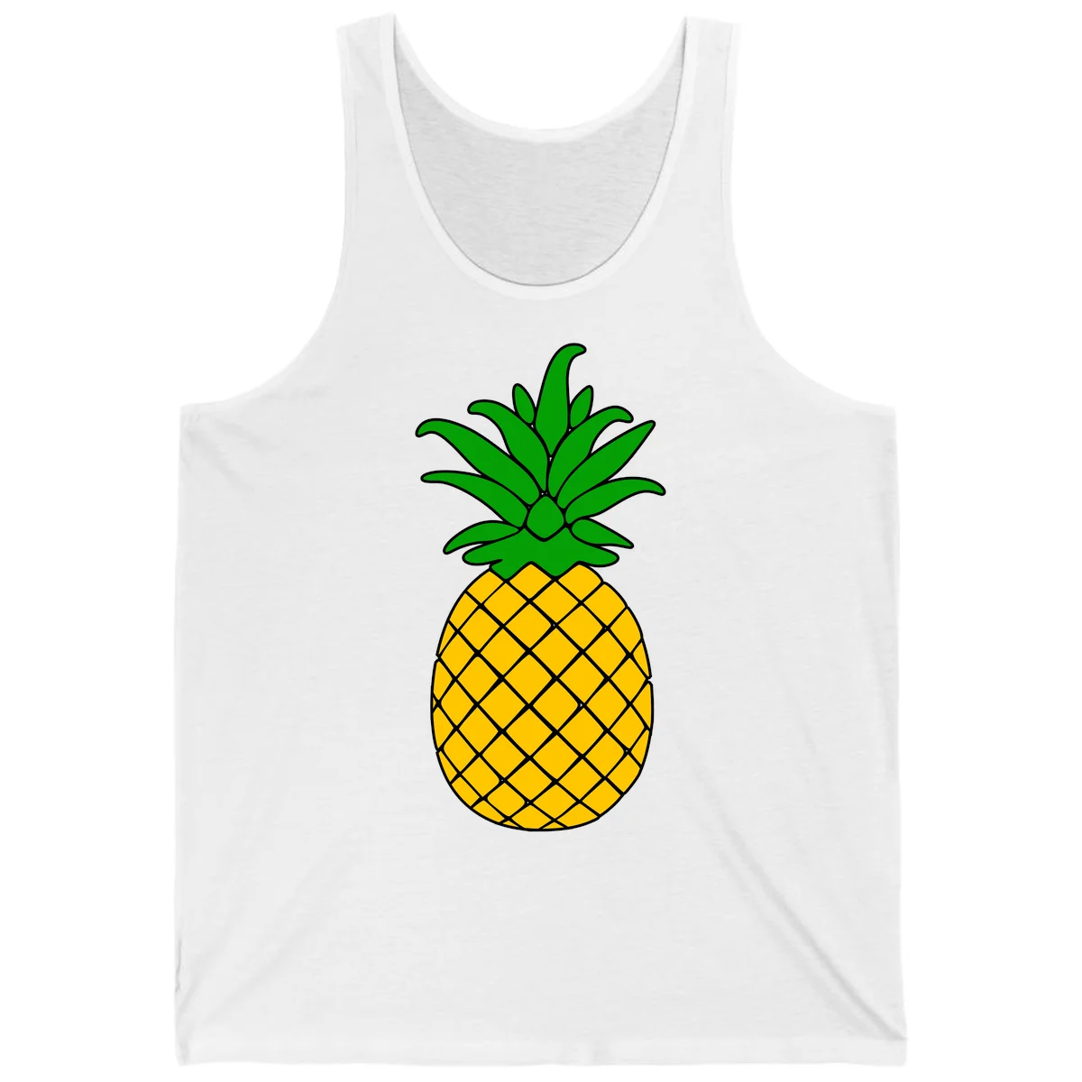 Tropical Pineapple Crown Tank in White