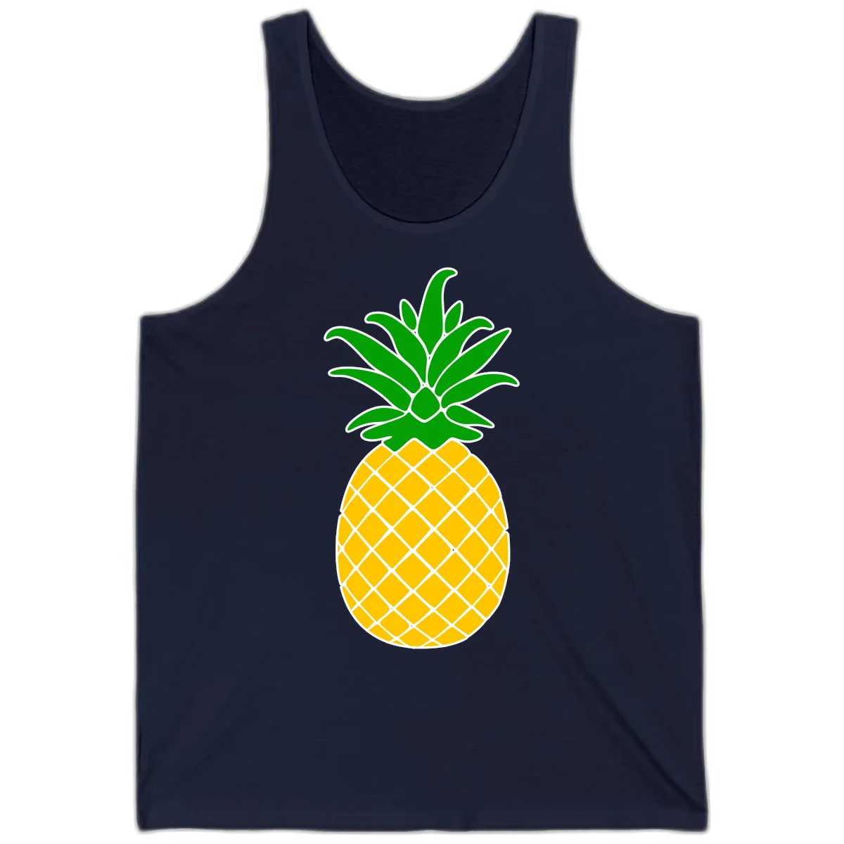 Tropical Pineapple Crown Tank in Navy