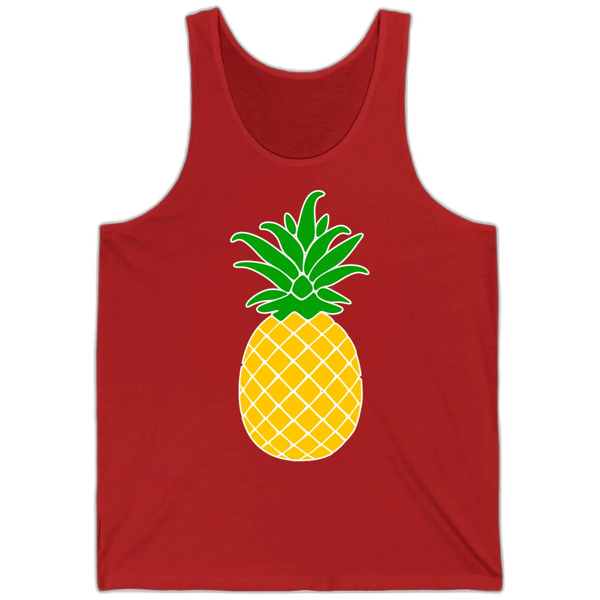 Tropical Pineapple Crown Tank in Red