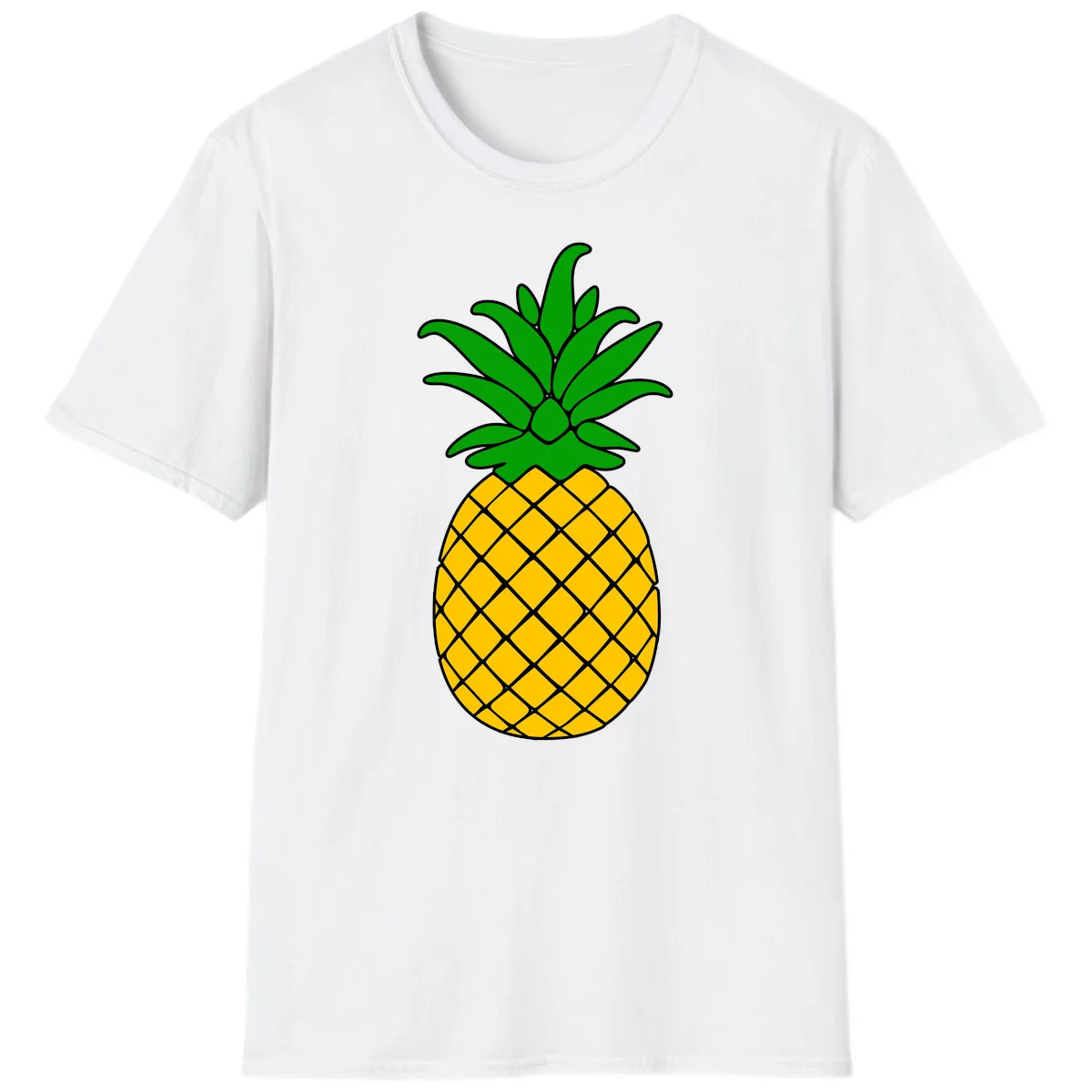 Tropical Pineapple Crown T-Shirt in White