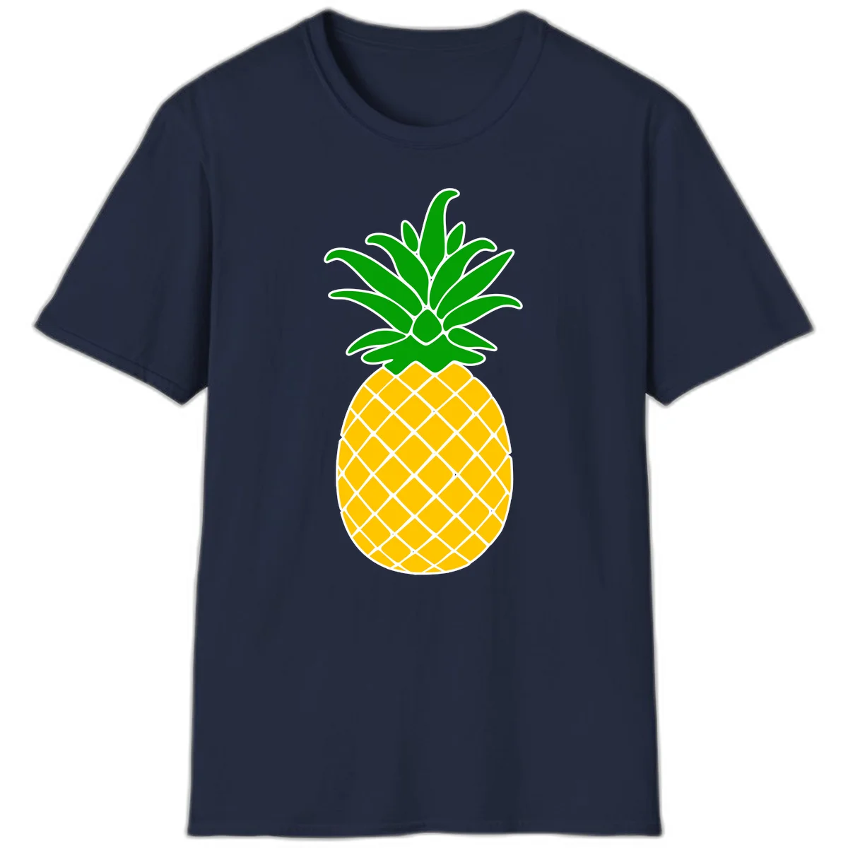 Tropical Pineapple Crown T-Shirt in Navy