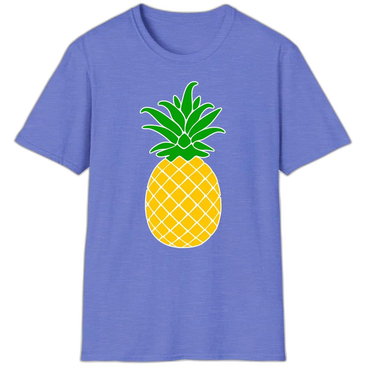Tropical Pineapple Crown T-Shirt in Heather Royal