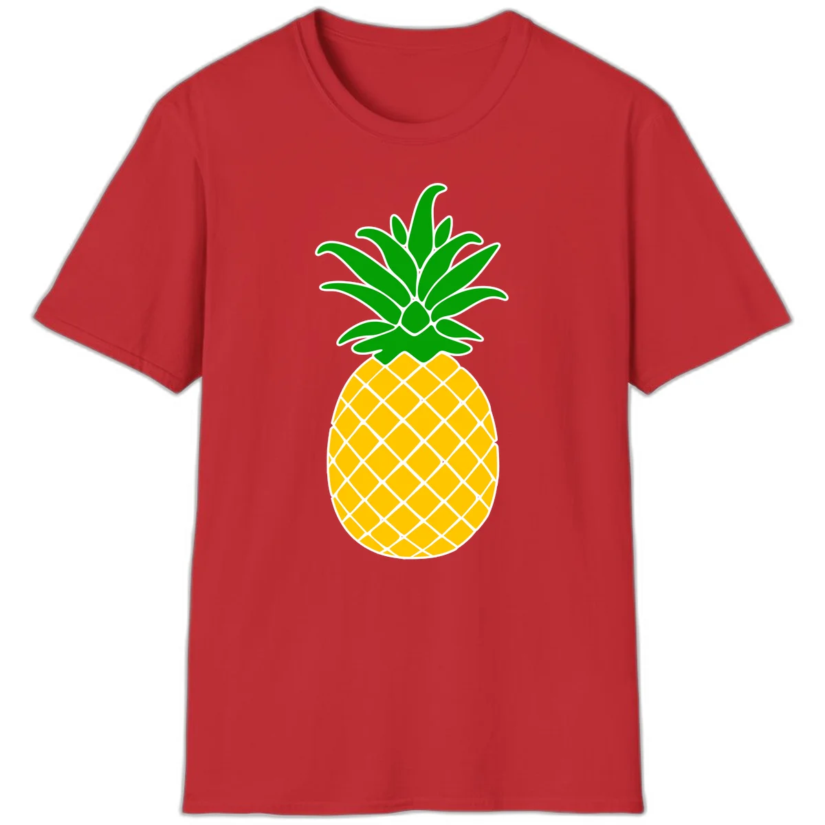 Tropical Pineapple Crown T-Shirt in Red
