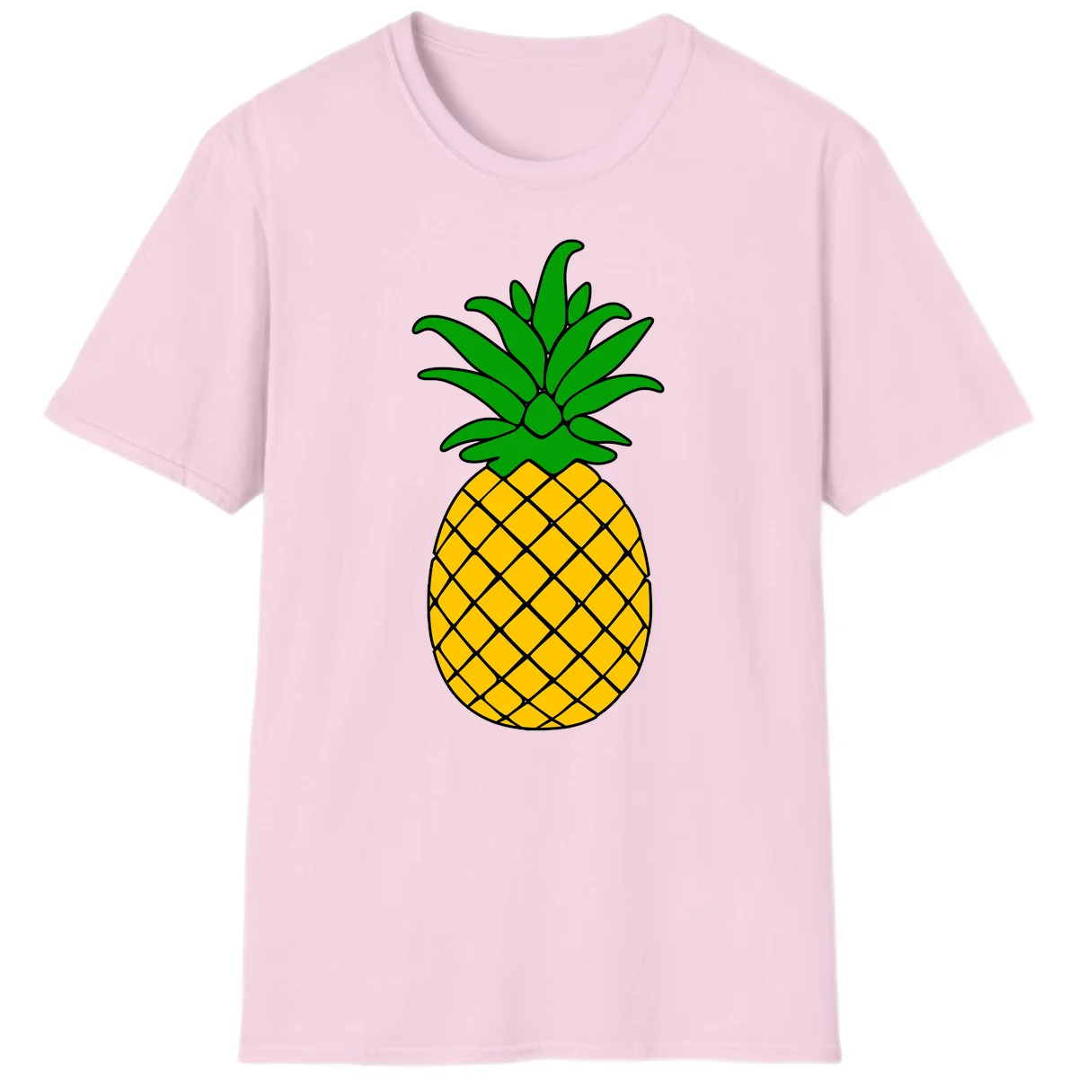 Tropical Pineapple Crown T-Shirt in Light Pink
