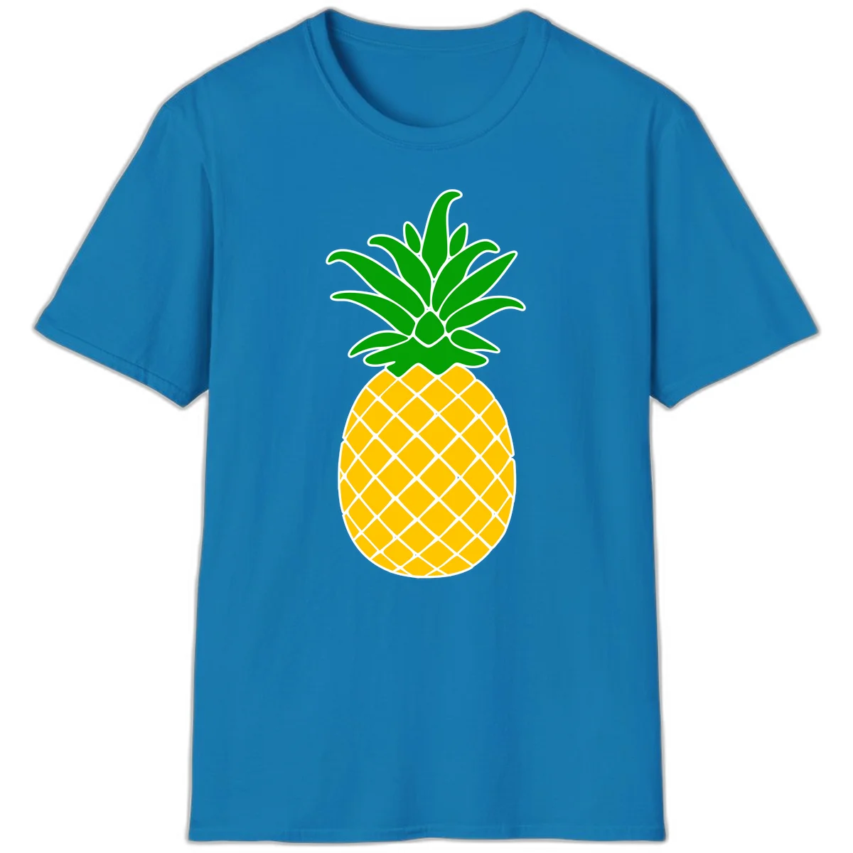 Tropical Pineapple Crown T-Shirt in Sapphire