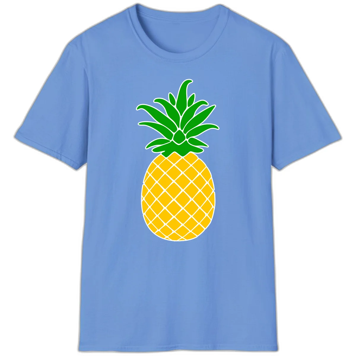 Tropical Pineapple Crown T-Shirt in Carolina Blue
