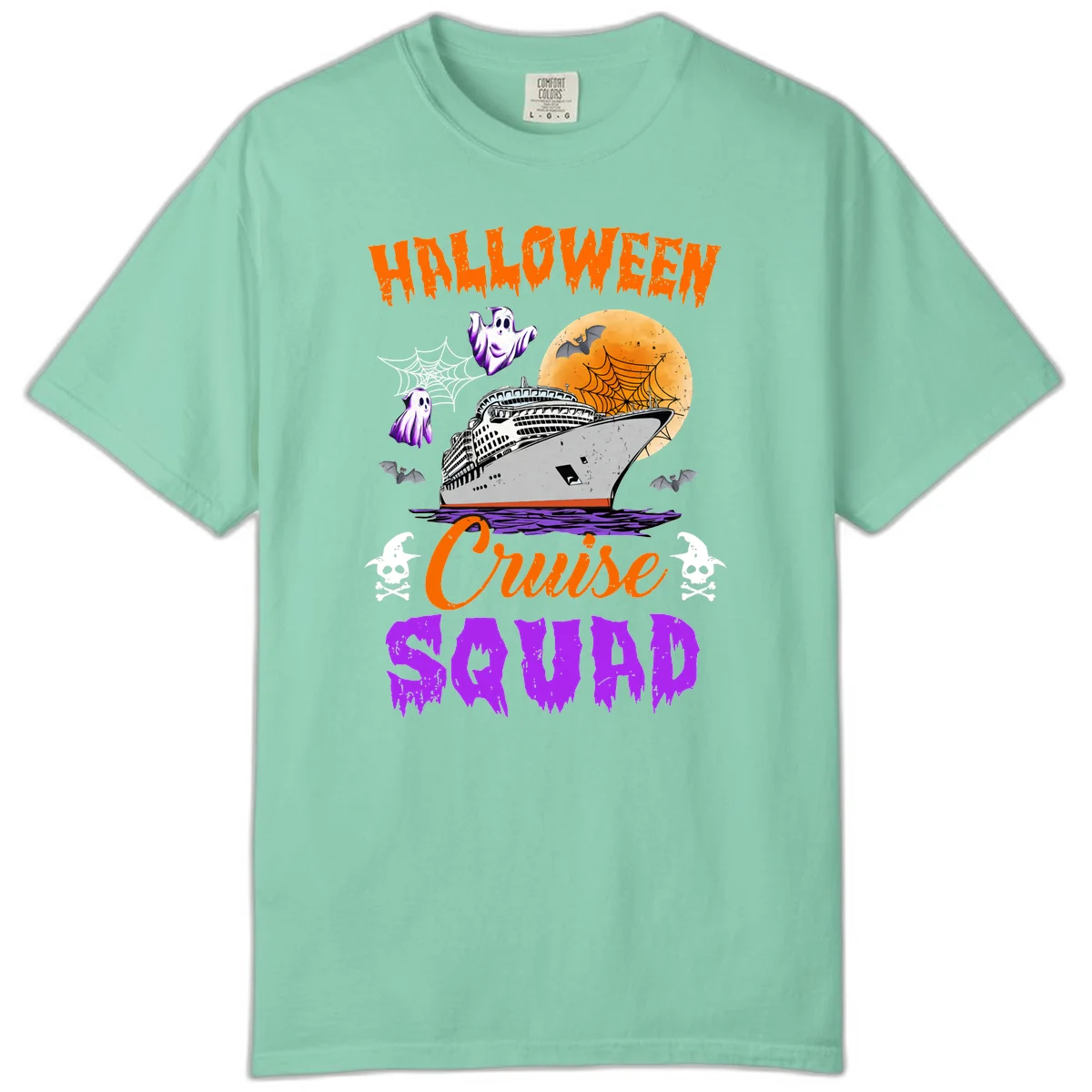 Halloween Cruise Squad Comfort Color in Island Reef