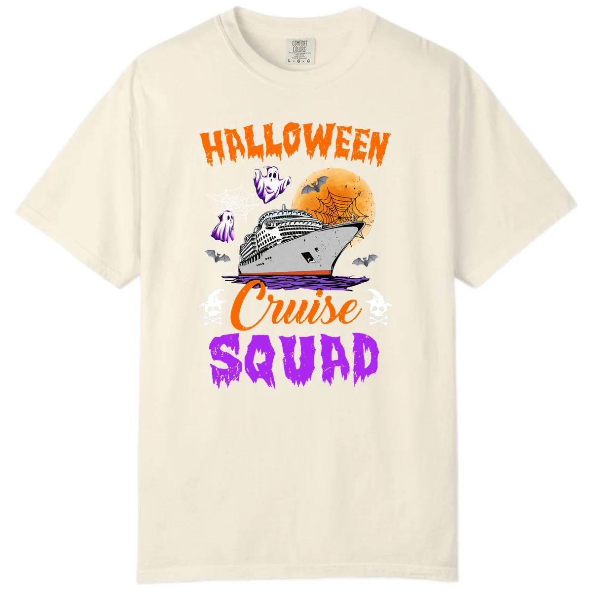 Halloween Cruise Squad Comfort Color in Ivory