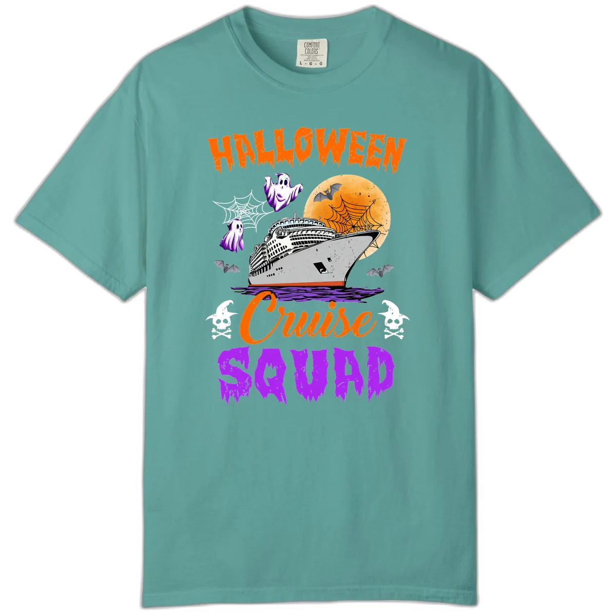 Halloween Cruise Squad Comfort Color in Seafoam