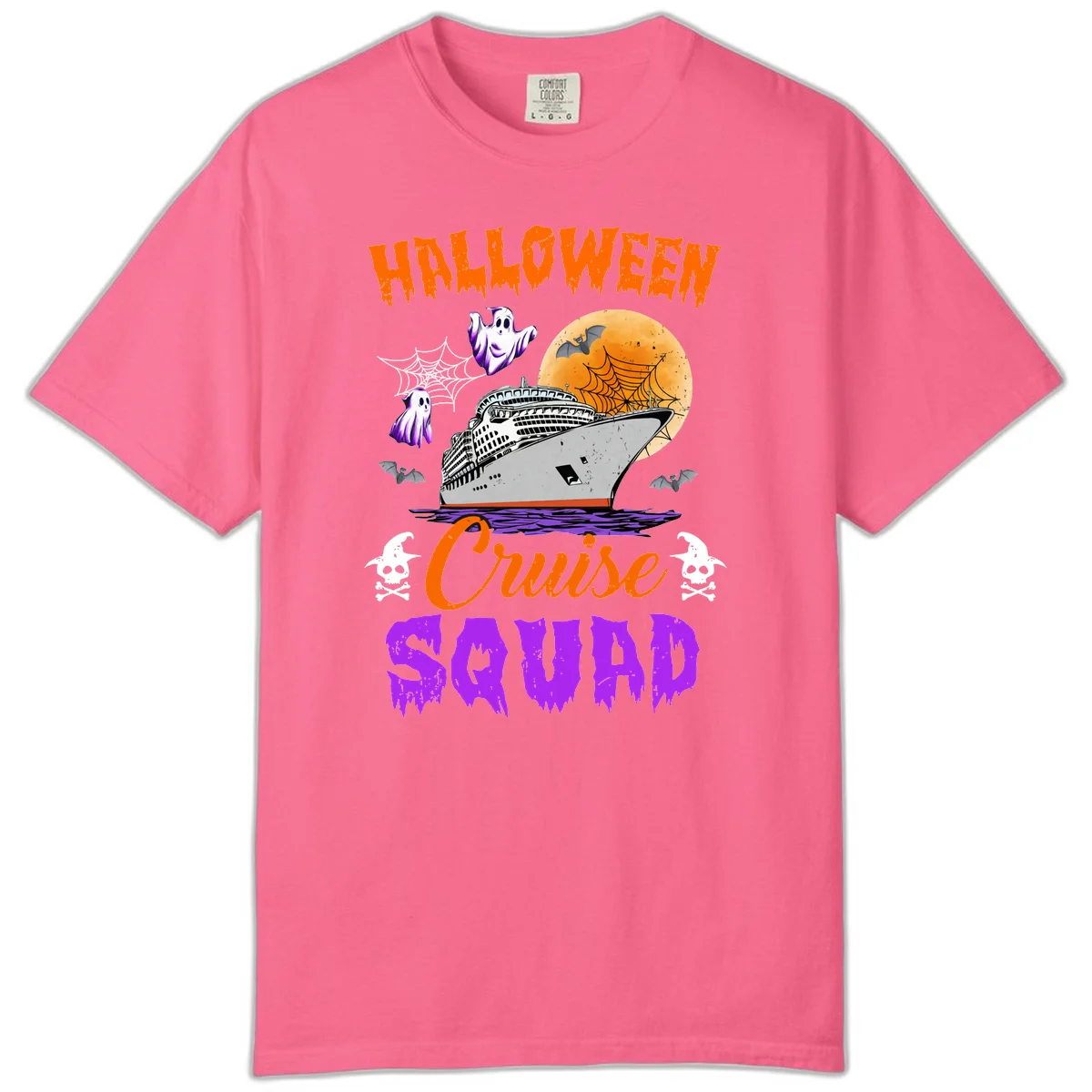 Halloween Cruise Squad Comfort Color in Crunchberry