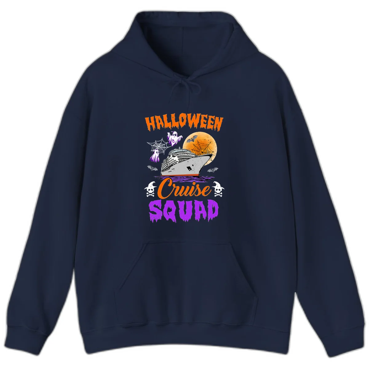 Halloween Cruise Squad Hoodie in Navy