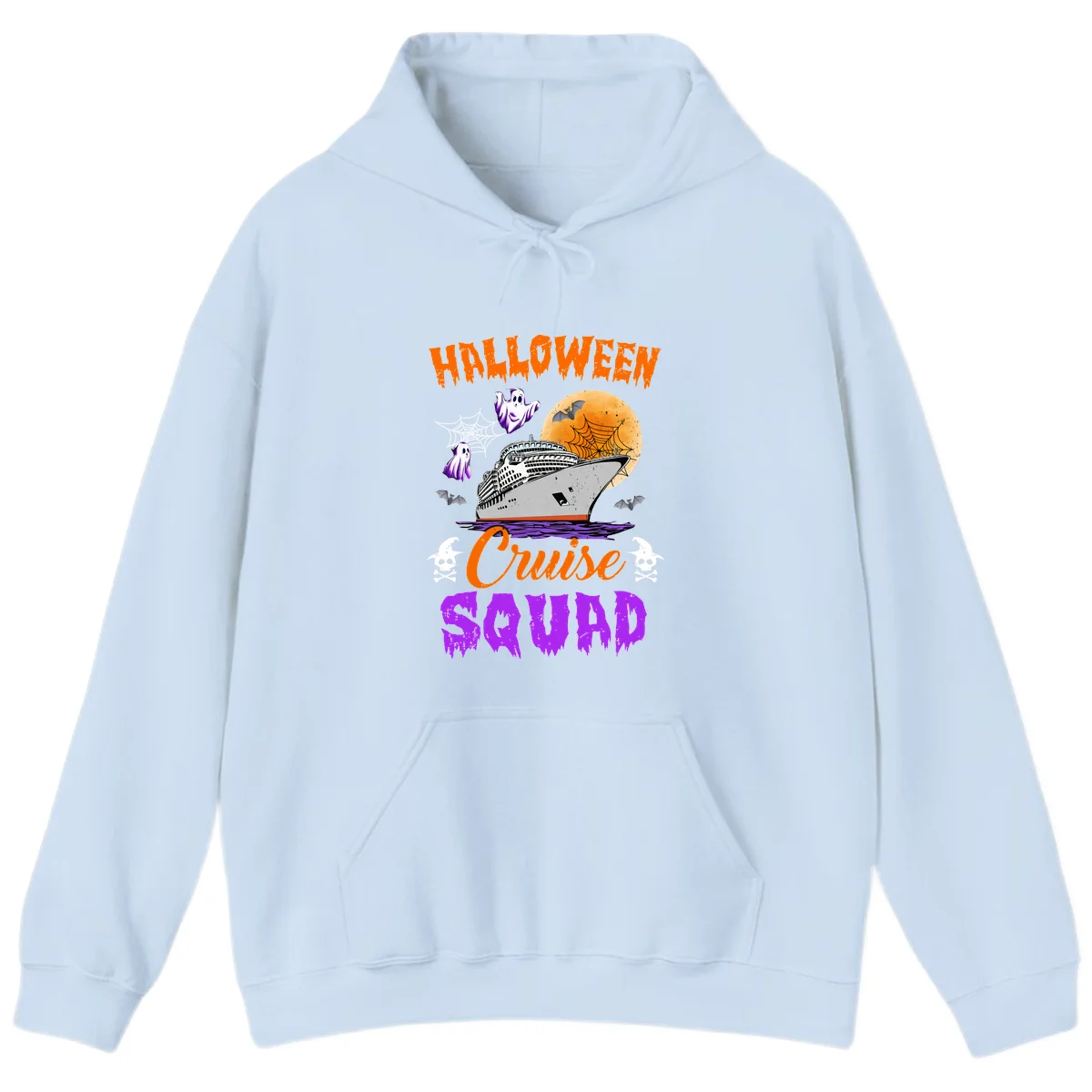 Halloween Cruise Squad Hoodie in Light Blue