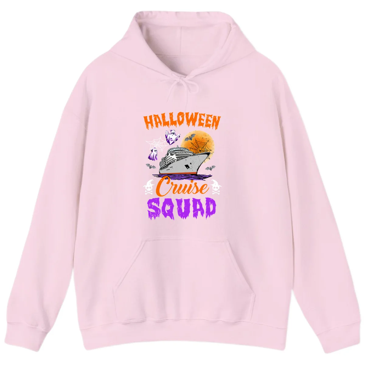 Halloween Cruise Squad Hoodie in Light Pink