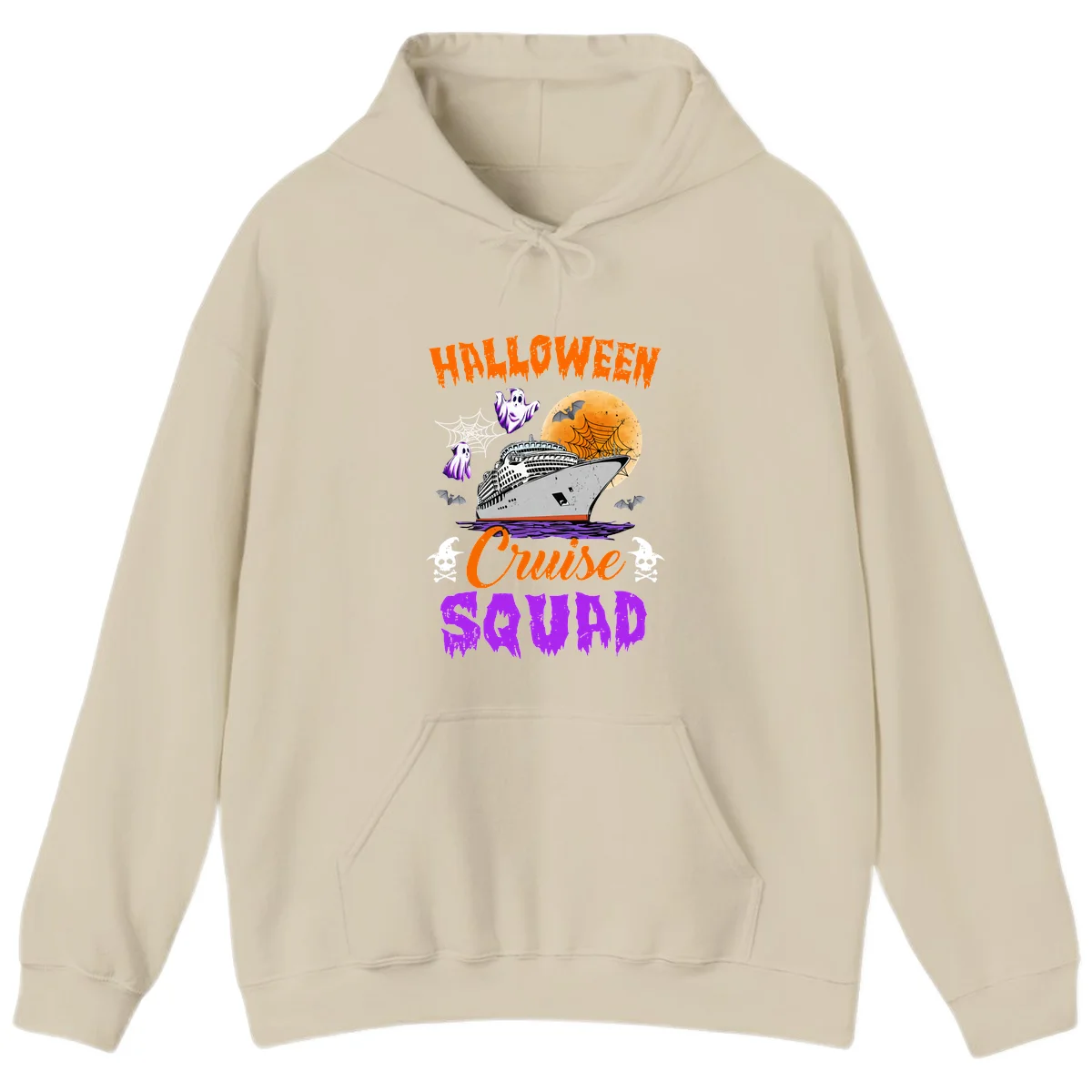 Halloween Cruise Squad Hoodie in Sand