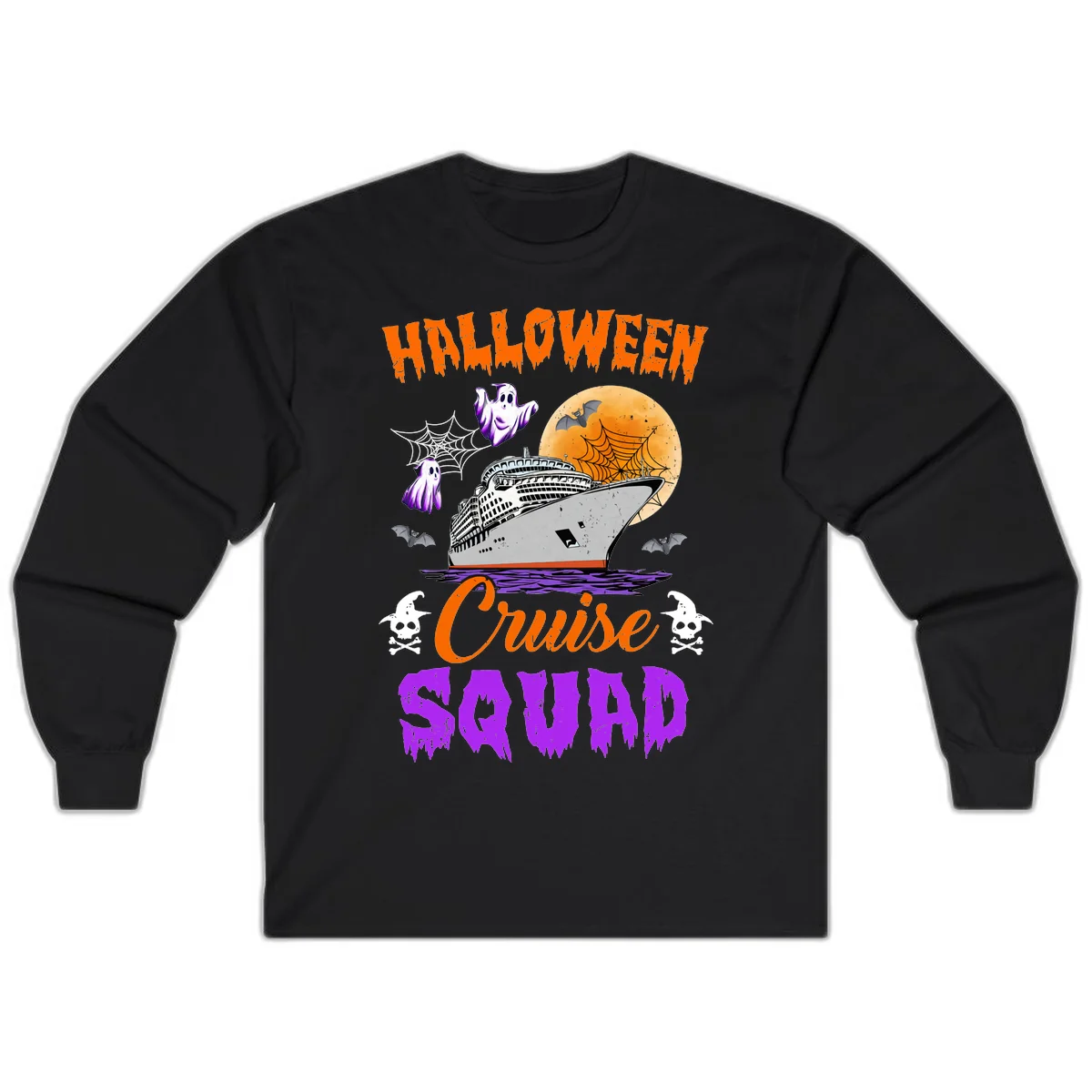 Halloween Cruise Squad Long Sleeve in Black