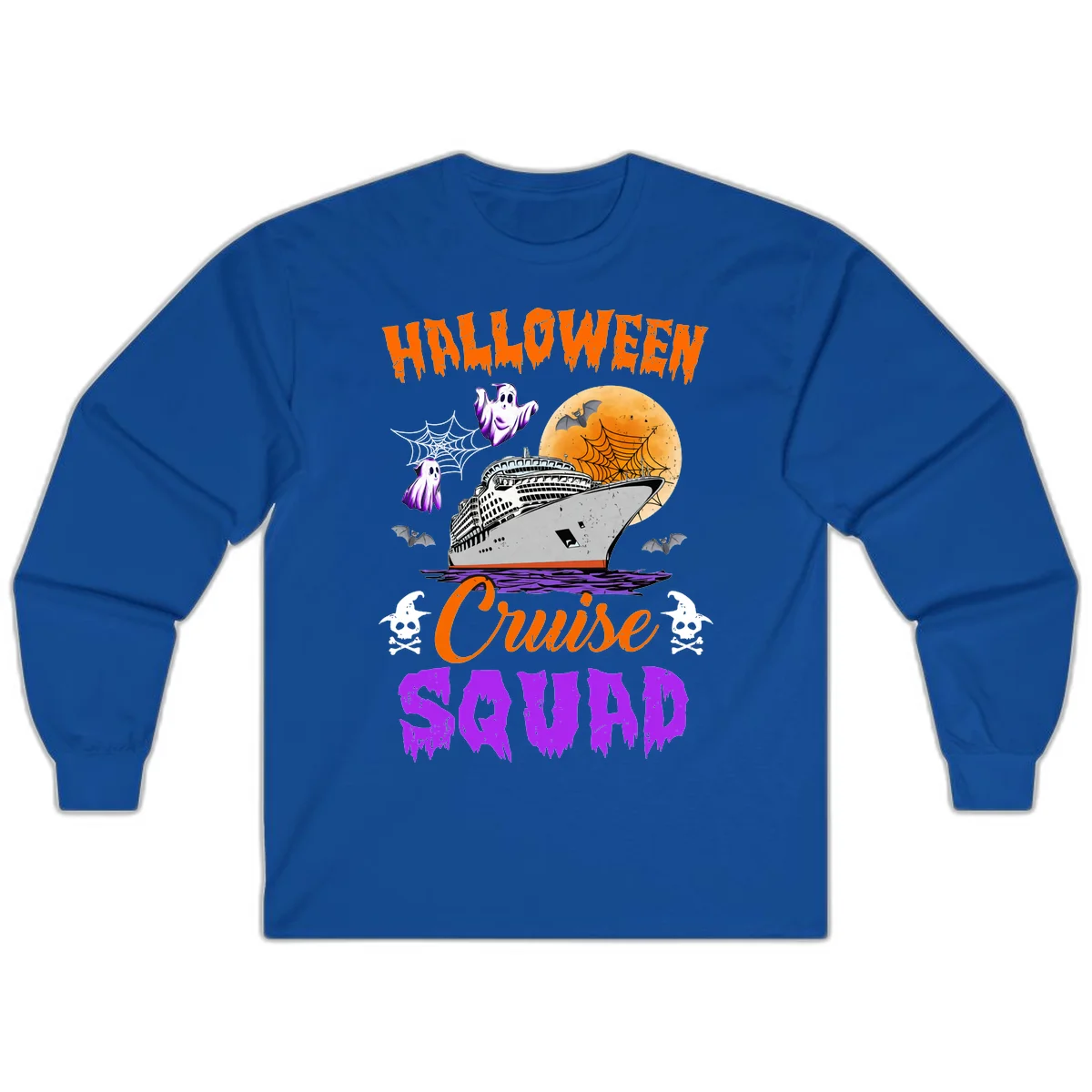 Halloween Cruise Squad Long Sleeve in Royal