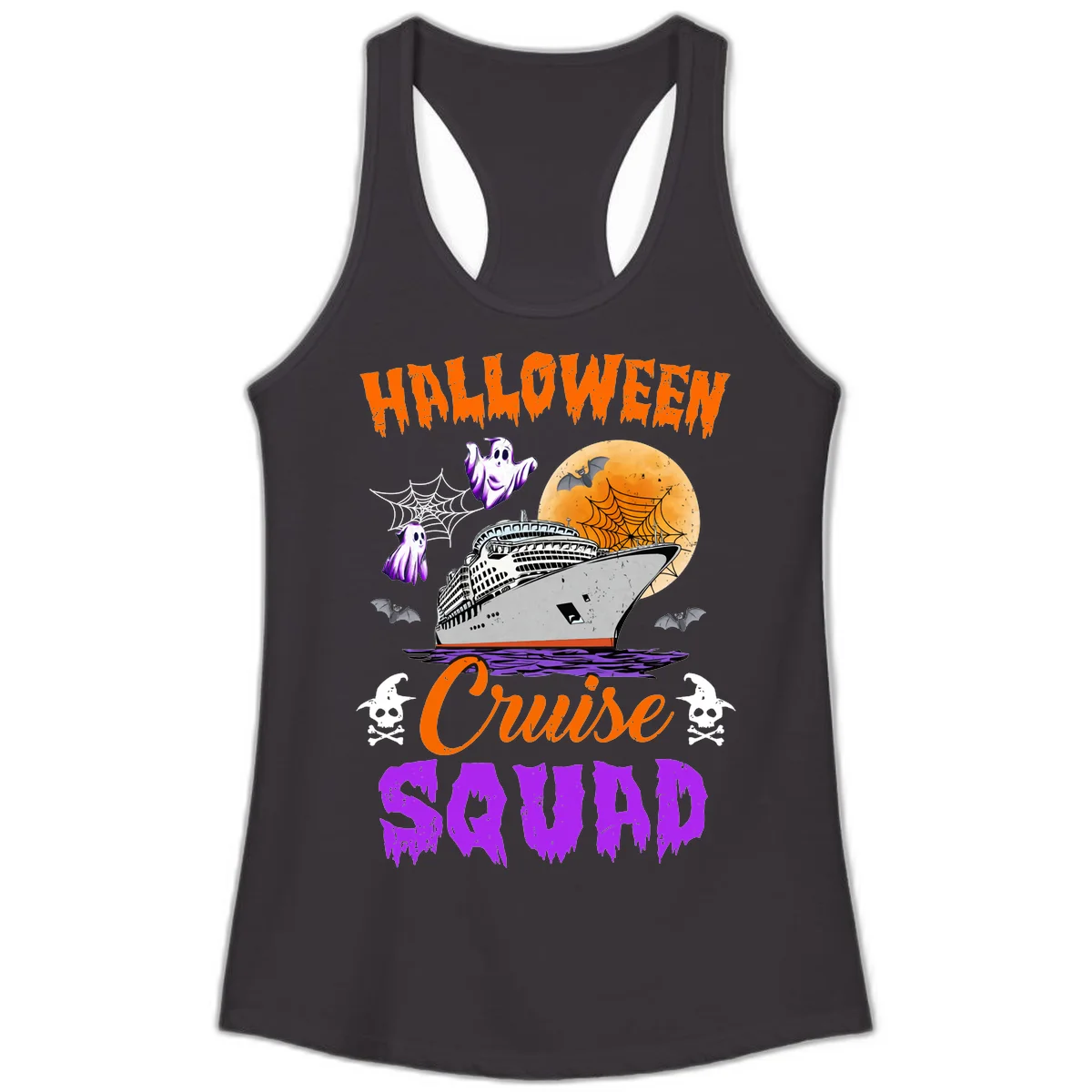 Halloween Cruise Squad Ladies Tank in Black