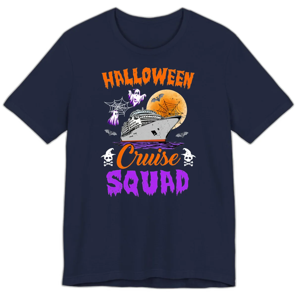 Halloween Cruise Squad Premium T-Shirt in Navy