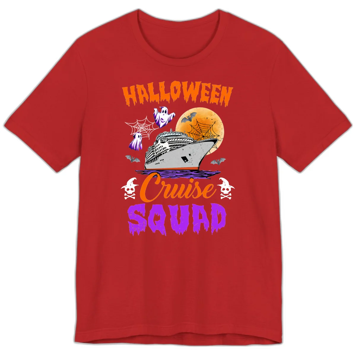 Halloween Cruise Squad Premium T-Shirt in Red