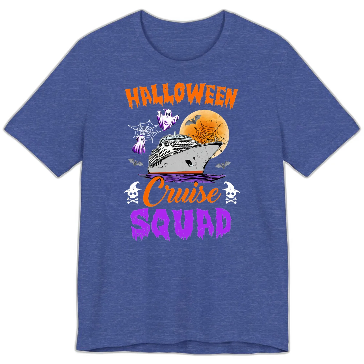 Halloween Cruise Squad Premium T-Shirt in Heather True Royal