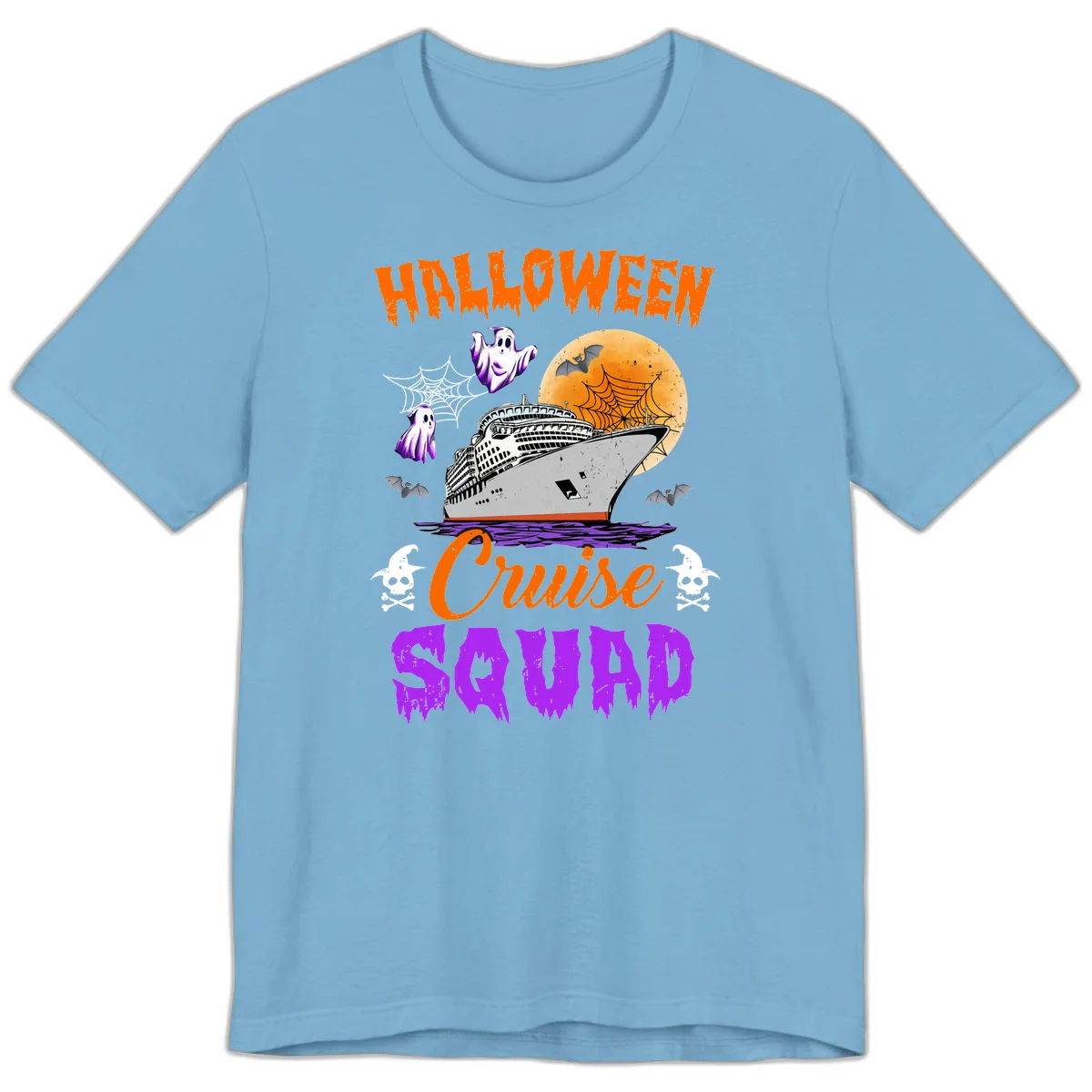 Halloween Cruise Squad Premium T-Shirt in Ocean Blue