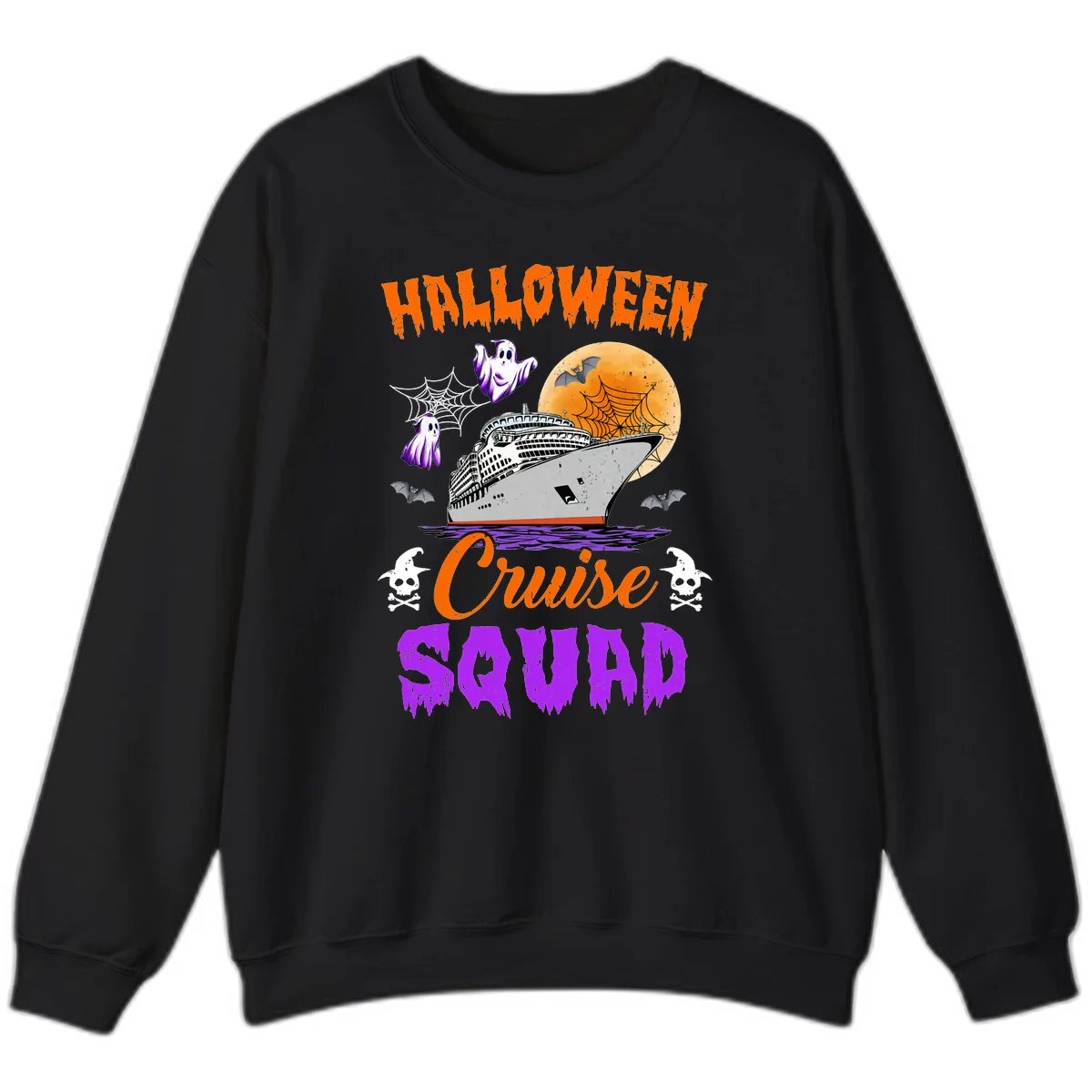 Halloween Cruise Squad Sweatshirt in Black