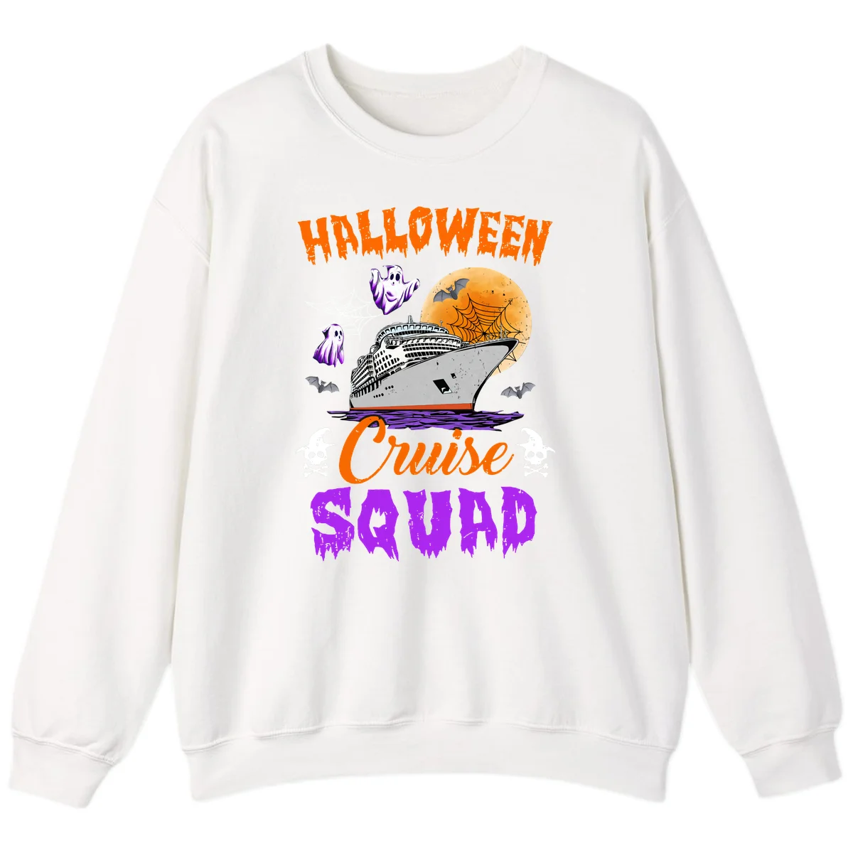 Halloween Cruise Squad Sweatshirt in White