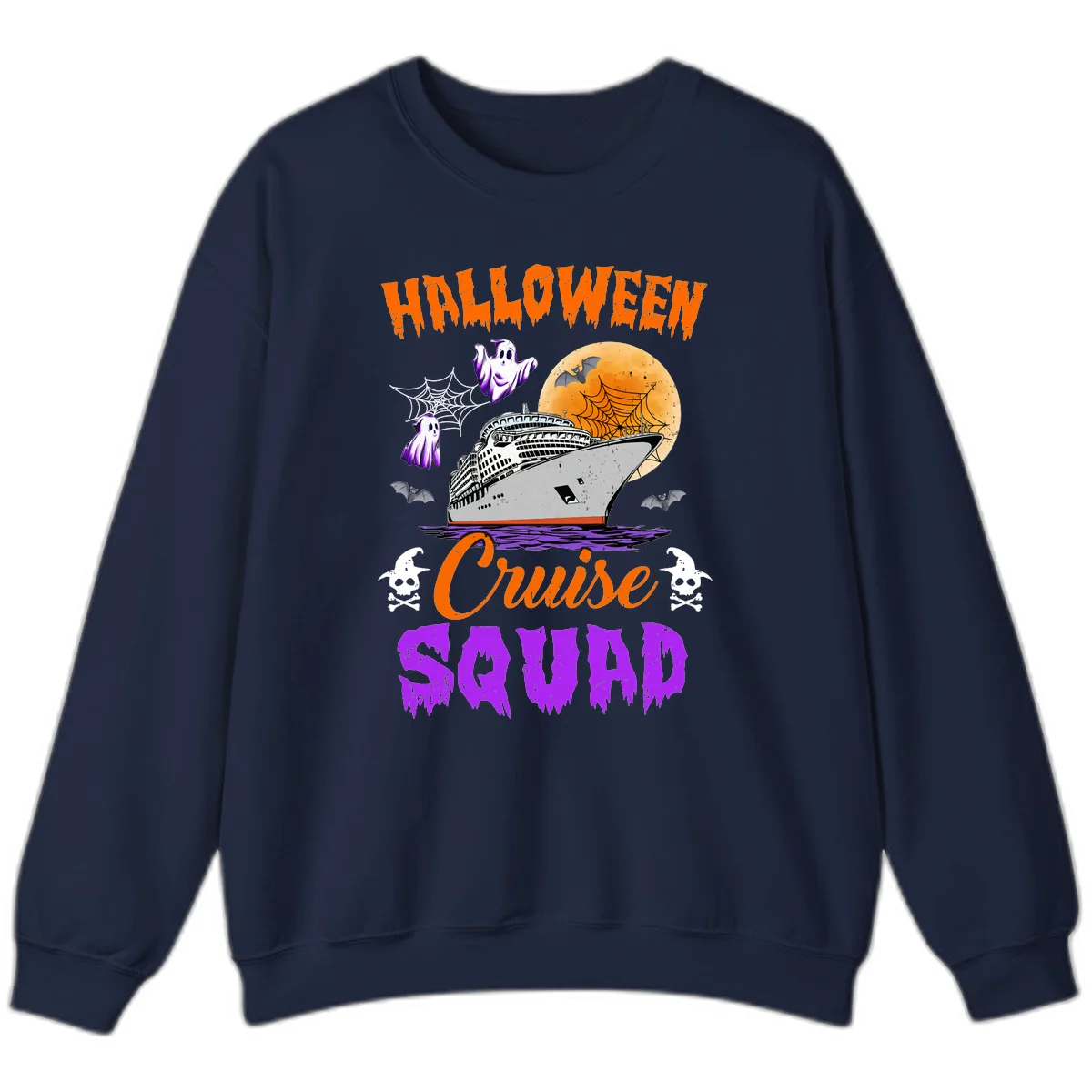 Halloween Cruise Squad Sweatshirt in Navy