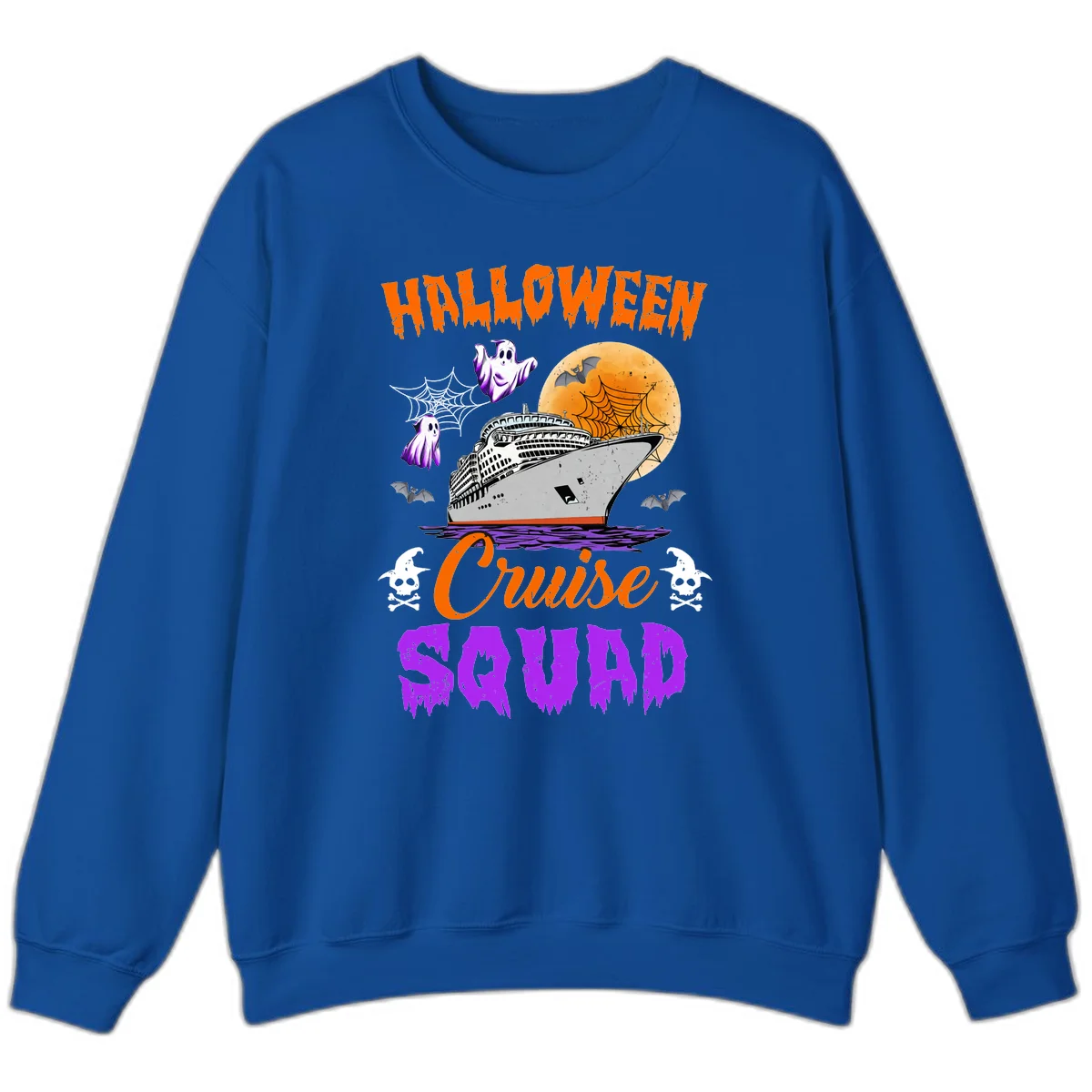 Halloween Cruise Squad Sweatshirt in Royal