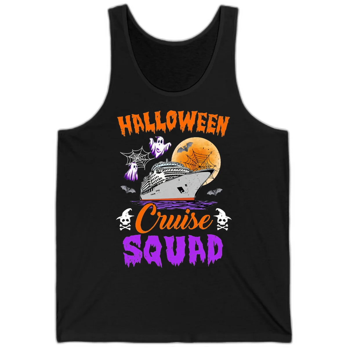 Halloween Cruise Squad Tank in Black