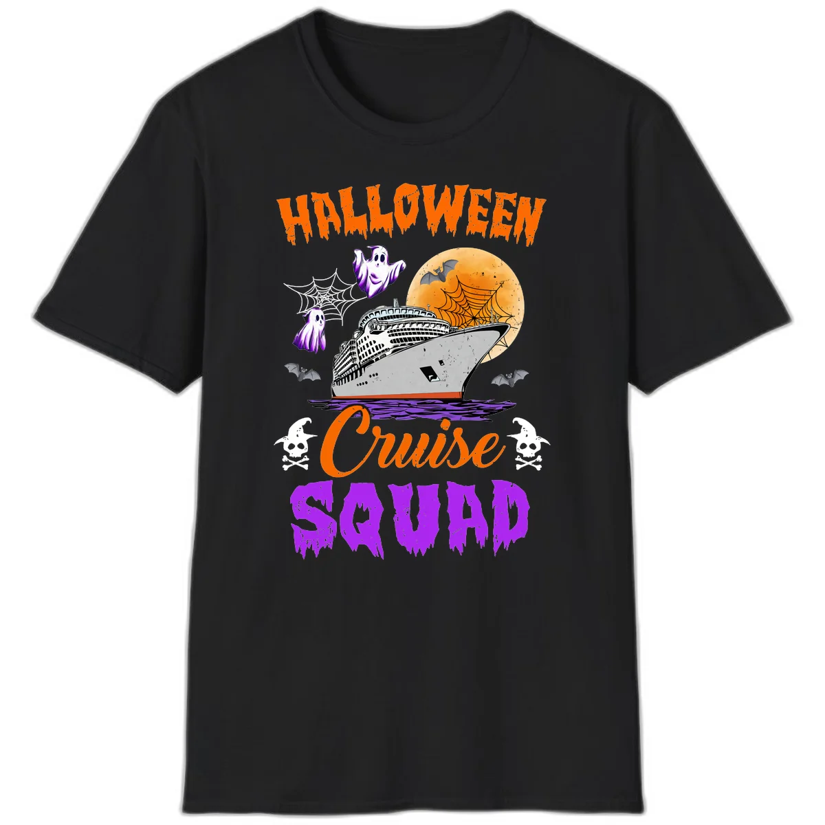 Halloween Cruise Squad T-Shirt in Black