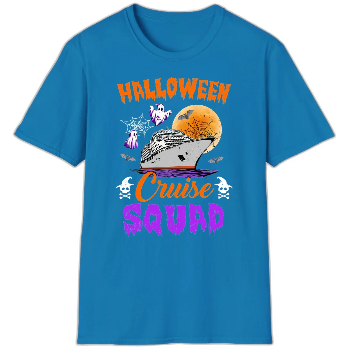 Halloween Cruise Squad T-Shirt in Sapphire
