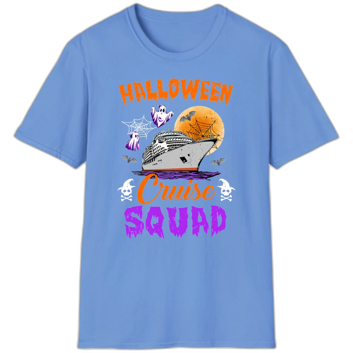 Halloween Cruise Squad T-Shirt in Carolina Blue